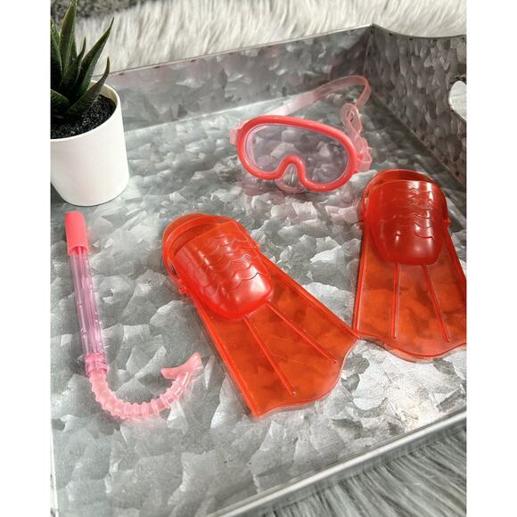 Our Generation 18" Doll Pink/Red Scuba Flippers Snorkel & Goggle Set - Picture 2 of 2
